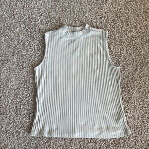 Liverpool Ribbed Mock Neck Sleeveless Tank -